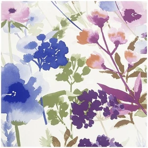 Schwere Blumentapete Landschaft Rosa Blau Kleben Sie das Papier - Bild 1 von 10