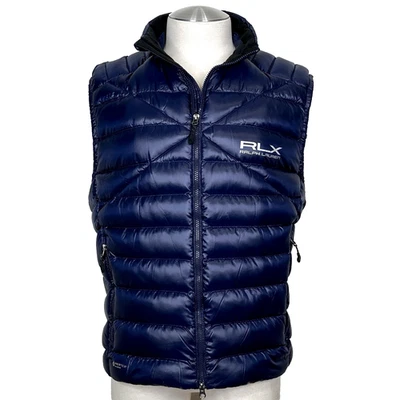 RLX Ralph Lauren Water Repellent Packable Down Puffer Pertex Blue Vest XL $368 - Image 1 of 4