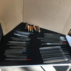 new / used file lot Heller , Nucut , Nicholson , black diamond, and others wood - Picture 1 of 13