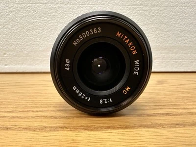 Mitakon 28mm f/2.8 Wide Angle Prime Pancake Camera Lens Minolta MD Mount  #32392 - Image 1 of 4