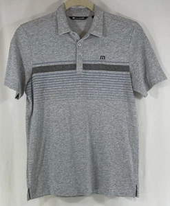 Travis Matthew Herren M Polo Golf Shirt grau meliert Kurzarm Baumwolle Polyester - Bild 1 von 11