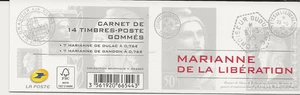 France 2015 Marianne De La Liberation, Carnet De 14 Timbres, Stamp Booklet - Picture 1 of 2