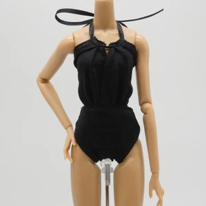 Maßstab 1/6 12 Zoll Puppengröße Badeanzug schwarz Badeanzug Einteiler passt Barbie - Bild 1 von 8