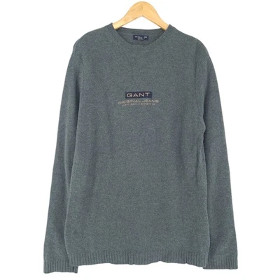 Vintage GANT Jumper Sweater Men Grey Lambswool Vy3 Size M - Image 1 of 4