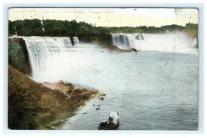 Vintage Niagarafälle Stahlbogen Brücke Lithographie Postkarte 1910 - Bild 1 von 2