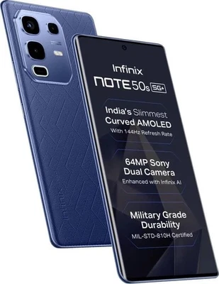 Infinix Note 50s 5G+ (Blue 128GB 6GB RAM) Dimensity 7300 Ultimate Global Version - Image 1 of 4