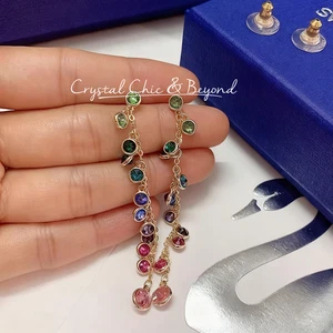 AUTÉNTICOS SWAROVSKI NUEVOS Atraer Pendientes Colgantes Multicolor Cristal 5402030 - Imagen 1 de 5