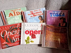 bundle 6 opera music cd albums classical Aida Tosca barber of seville - Picture 1 of 7