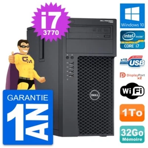 PC Tour Dell Precision T1650 MT Core i7-3770 RAM 32Go Disque 1To Windows 10 Wifi - Photo 1/8