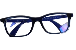 RAY BAN Men's Eyeglasses Black Blue Carbon Fiber Frames 15623686 - Picture 1 of 8