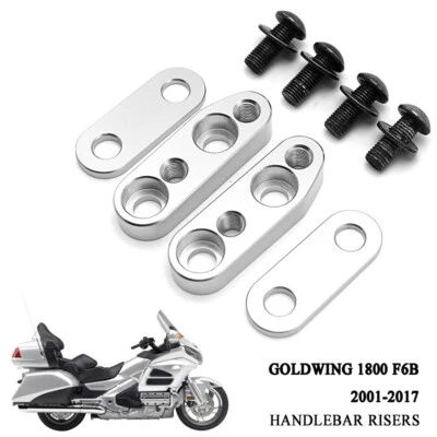Accesorios abrazadera elevadores de manillar cromados para Honda Goldwing 1800 F6B 2001-2017 Foto 1 de 4