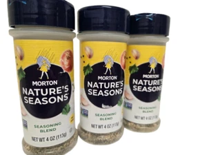 MORTON Nature's Seasons Seasoning Blend, 4oz, Non GMO/Kosher/No MSG, Lot of 3 - Picture 1 of 9