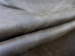 lambskin leather hide Olive Green Distressed Vintage Looking smooth finish - Picture 1 of 5