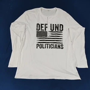 Defund Politiker Langarm 3 Knopf Hemd Herren XL Anti Regierung Politisch - Bild 1 von 5