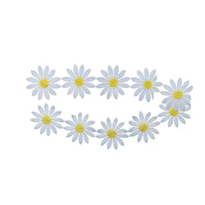 1 Yd Flower Petal Applique Trim Embroidery bridal Dress Lace Sewing Accessories - Image 1 of 4