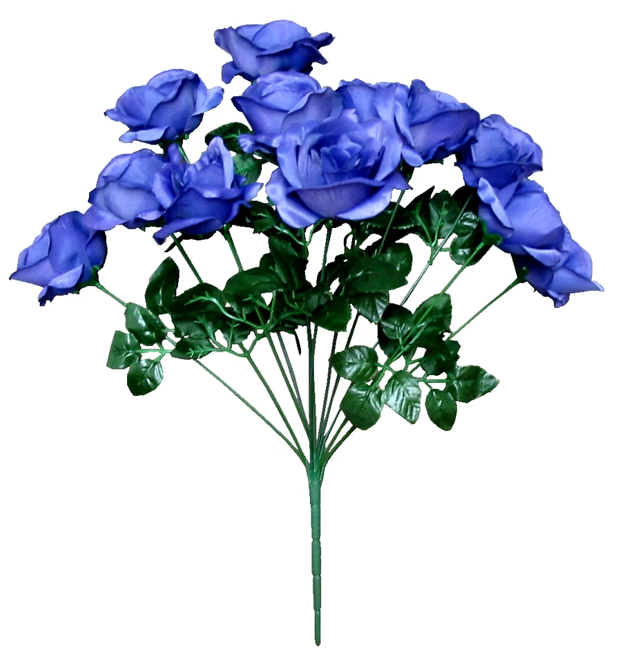 Flor de seda arbusto púrpura 12-4" rosa 21" hogar boda exterior decoración general artesanía Foto 1 de 1