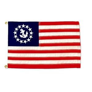 Annin US Yacht Ensign Flag 24" X 36" Nyl-Glo Embroidered #251250WE US MADE - Bild 1 von 9