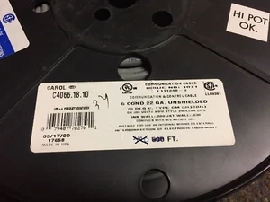 Carol C4066.18.10 22/6 GRAY 75C Type Communication & Control Cable 240ft - Picture 1 of 5