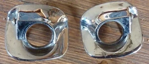 1957 57 Pontiac Chieftain Star Chief Windshield Wiper Bezels LH RH Pair OEM - Bild 1 von 12