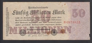 Germany 50  M. Mark  1923  Fine  P. 98,  Banknote, Circulated - Picture 1 of 2