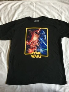Disney STAR WARS The Force Awakens Black T-Shirt XX LARGE Galaxy Premiere Collec - Picture 1 of 5