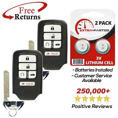 2 For 2016 2017 2018 Honda Civic Keyless Smart Prox Remote Car Key Fob KR5V2X Foto 1 de 4