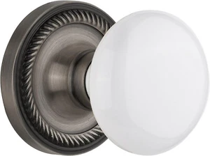 Nostalgic Warehouse ‎704724 Seilrosette, weißer Porzellanknopf, einzelne Attrappe - Bild 1 von 17