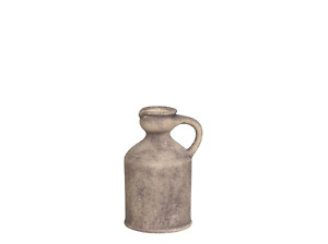 Small Terracotta Bottle, Short Terracotta Bottle Vase, Rustic Terracotta Pot
