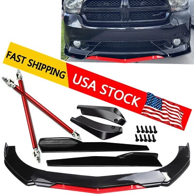 For Dodge Durango Front Bumper Lip Splitter Spoiler Body Kit Side Skirt — 第 1/4 张图片