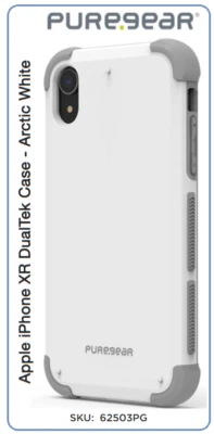 Funda PureGear DUALTEK para Apple iPhone XR - Blanco Ártico (Blanco/Gris) Foto 1 de 3