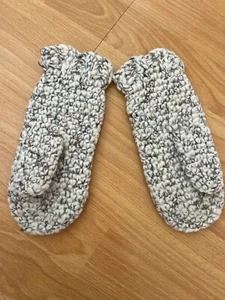 45 $ Eddie Bauer Strick mehrfarbig grau Fäustlinge Frau Mädchen Einheitsgröße NEU - Bild 1 von 3