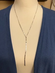 Lana Jewelry Nude Lariat 14k Necklace White Gold - Picture 1 of 5
