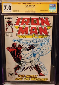 IRON MAN #219 - 6/87 - CGC SIGNATURE SERIES - SIGNED BY BOB LAYTON - CGC 7.0 - Picture 1 of 4