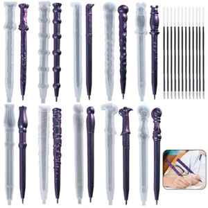 Ballpoint Pen Resin Casting Silicone Mold Magic Wand Stationery Epoxy Craft DIY - Picture 1 of 25