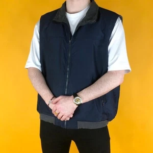 Vintage Chaps Padded Gilet / Body Warmer, Navy/Grey, XL (JKT122) - Picture 1 of 4