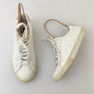 Veja Esplar Leder Logo Sneaker Schuhe weiß Größe 7 - Bild 1 von 8