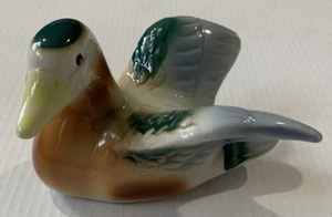 Glazed Ceramic Duck Figurine #226 Luster MCM Brazil Vintage Collectible Decor - Picture 1 of 11