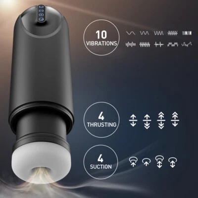 Automatic Male Masturbator Penis Pump Thrusting Sucking Vibrating Cup Lubricants - Image 1 of 4