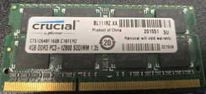 Crucial 4GB 204-PIN SODIMM 512Mx64 DDR RAM CT51264BC1067.16FR - Picture 1 of 1