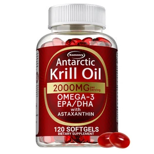 Antarctic Krill Oil- Astaxanthin, Omega-3 EPA, DHA- Joint & Skin Health Immunity - Picture 1 of 12