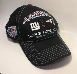 NY Giants vs New England Patriots Super Bowl XLII One Size Reebok Hat - Picture 1 of 3