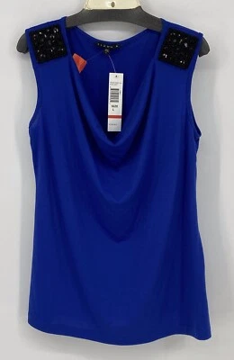 Tiana B. Camiseta sin mangas para mujer grande azul adornos para hombros nueva con etiquetas Foto 1 de 4