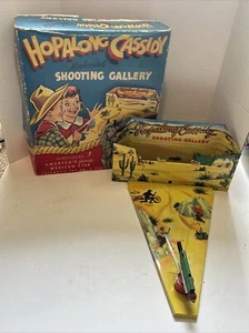 Vintage Hopalong Cassidy Automatic Toy Co. Shooting Gallery Tin Toy with Box - Picture 1 of 20