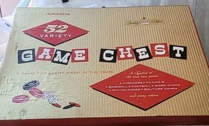 Transogram 52 verschiedene Spieltruhe Vintage mit 3 Spielbrettern & Originalteilen - Bild 1 von 23