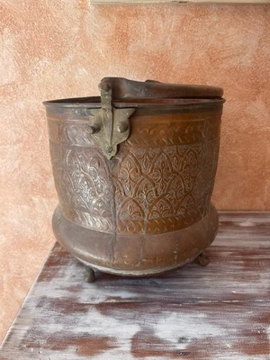 ANTICO CALDERONE /PAIOLO IN RAME - Immagine 1 di 4