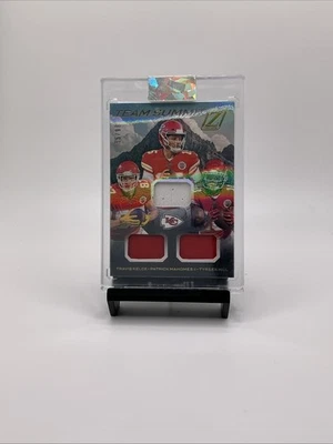 2020 Panini Zenith Patrick MAHOMES Travis Kelce Tyreek Hill (Mem) /99 Game Worn - Image 1 of 2