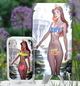 SEXY! Princess Ariel - 1 troy oz .999 Fine Silver Colorized Bar COA #3 /100 - Picture 1 of 5