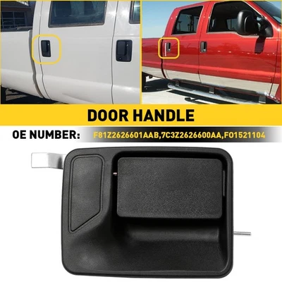 For Ford F-250 Super Duty Outer Door Handle 1999-2016 Passenger Right Side Rear Foto 1 de 4