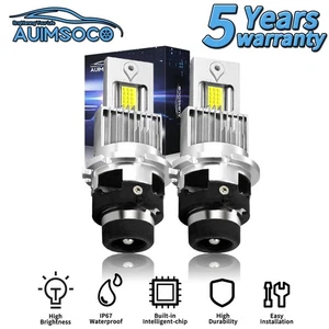 For Jaguar X-Type 2001-2008 D2S D2C D2R High Low Beam LED Headlight Bulbs 6500K - Picture 1 of 11