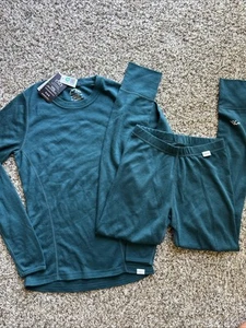 Nuevo sin etiquetas Conjunto Leggings Capa Base Merino Tech Lana Merino 320 Pequeño Verde Azulado Mujer - Imagen 1 de 9